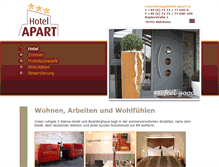 Tablet Screenshot of hotel-apart.eu